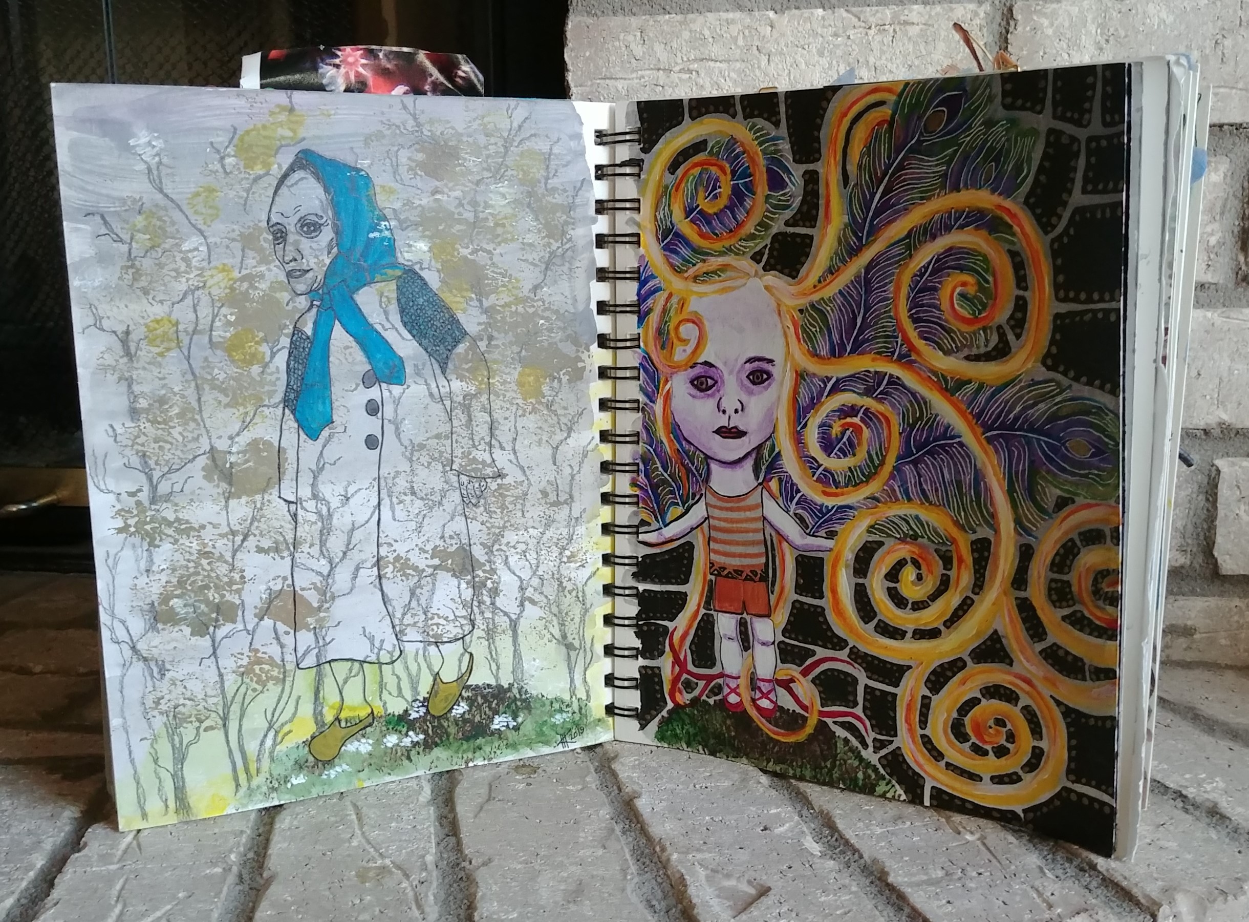 Old Woman, Young
                Child